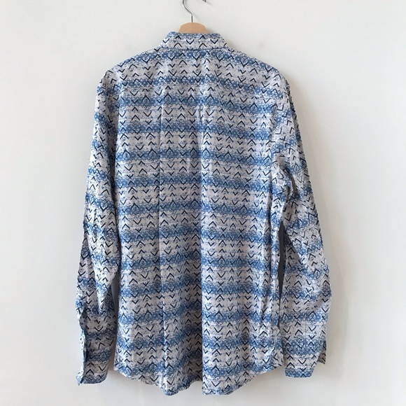 American Rag blue and white button down - Picture 2 of 5